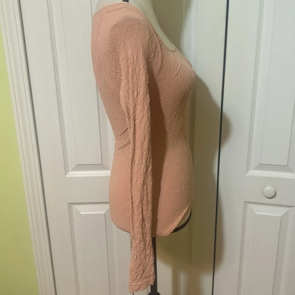 Free People Have It All Lace Square Neck Long Sleeve Shirt - smoked rose